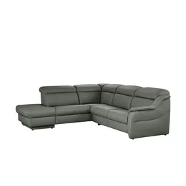 HIMOLLA Eckcouch Leder 275 cm 2-Sitzer Grau