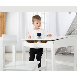 roba Kinderschreibtisch Schulpult 55 x 58 x 49 cm lackiert weiß