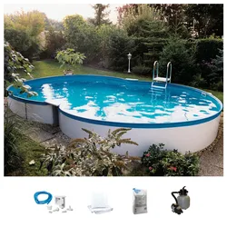 Achtformpool MY POOL BWT "MONTANA", weiß, B:360cm H:120cm L:625cm, Schwimmbecken, in verschiedenen Größen erhältlich