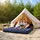 Avenli Luftbett King-Size 203x183x22 cm, aufblasbares Gästebett 2–3 Personen, mit Pumpe - blau