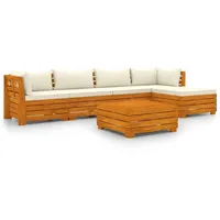 vidaXL 6-tlg Garten-Lounge-Set mit Kissen Massivholz Akazie Modell 4