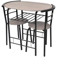 vidaXL Frühstückstisch Bar-Set MDF 3-tlg  schwarz