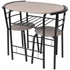 vidaXL Frühstückstisch Bar-Set MDF 3-tlg  schwarz
