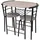 vidaXL Frühstückstisch Bar-Set MDF 3-tlg  schwarz