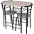 vidaXL Frühstückstisch Bar-Set MDF 3-tlg  schwarz