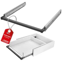 SO-Tech Sotech VarioSlide Pat. Schubladenschienen Komplettset Schwerlastauszug Kv2-100-h53-800 Eh 800 mm bis 100 kg Einhandverriegelung schwarz eloxiert für Schubladen ohne Front bis 1200 mm