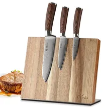 Wakoli EDIB Messerset 3-tlg. 8-17 cm Damaststahl Braun