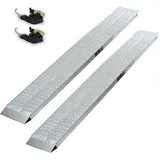 Baumarktplus TRUTZHOLM 2 x Auffahrrampen 200 x 28 cm 540 kg Alu gelocht starr grau Verladerampen Motorradrampen