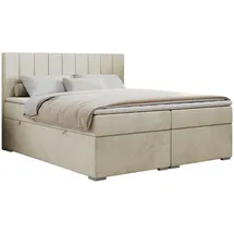 MKS Meble Boxbett mit Bettkasten - beige - Maße (cm): B: 200 H: 118