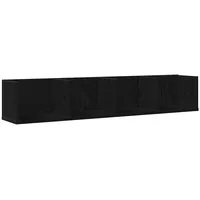 VidaXL CD-Wandregal Schwarz Eiche 100 x 18 x 18