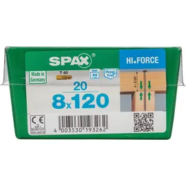 SPAX Tellerkopfschrauben 8.0 x 120 mm TX 40 Ø 20 Stk.