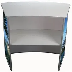 update displays Messetheke Konvex gebogen, weiß 106,0 x 58,0 x 93,0 cm