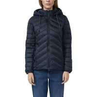 s.Oliver Regular Fit Steppjacke mit abnehmbarer Kapuze, Marine, 44