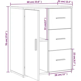vidaXL Sideboard Weiß 60x31x70 cm Holzwerkstoff