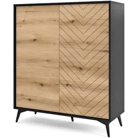 Selsey Highboard 2-türig 104 cm Schwarz
