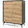 Selsey Highboard 2-türig 104 cm Schwarz