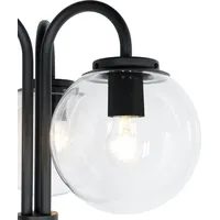 QAZQA Laterne Aluminium 200 cm 3-flammig IP44 inkl. E27 schwarz