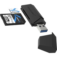 Sabrent SD, Micro SD Kartenleser, USB 3.2 gen 1 (3.1 Gen 1) Schwarz