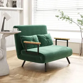 Homcom Schlafcouch Polyester 2-Sitzer Grün