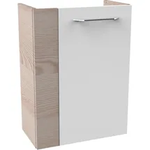 Fackelmann Waschbeckenunterschrank 44 x 60 x 24,3 cm Weiß Hochglanz
