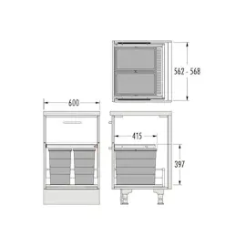 HAILO Allegro 2x 28 l Dunkelgrau