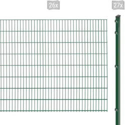Doppelstabmattenzaun ARVOTEC "EXCLUSIVE 163 zum Einbetonieren", grün (dunkelgrün), H:163cm, Stahl, Kunststoff, Zaunelemente, Zaunhöhe 163 cm, Zaunlänge 2 - 60 m