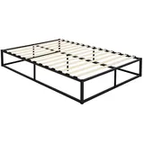 ML-Design Metallbett 140x200 cm Stahlrahmen mit Lattenrost, Schwarz, Bettgestell