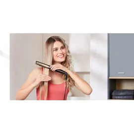 Remington Glätteisen GoldDust S5208 Haarglätter Keramik schwarz gold - Gold/Schwarz