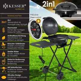 Kesser Elektrogrill 2in1 Tischgrill 2400 Watt schwarz