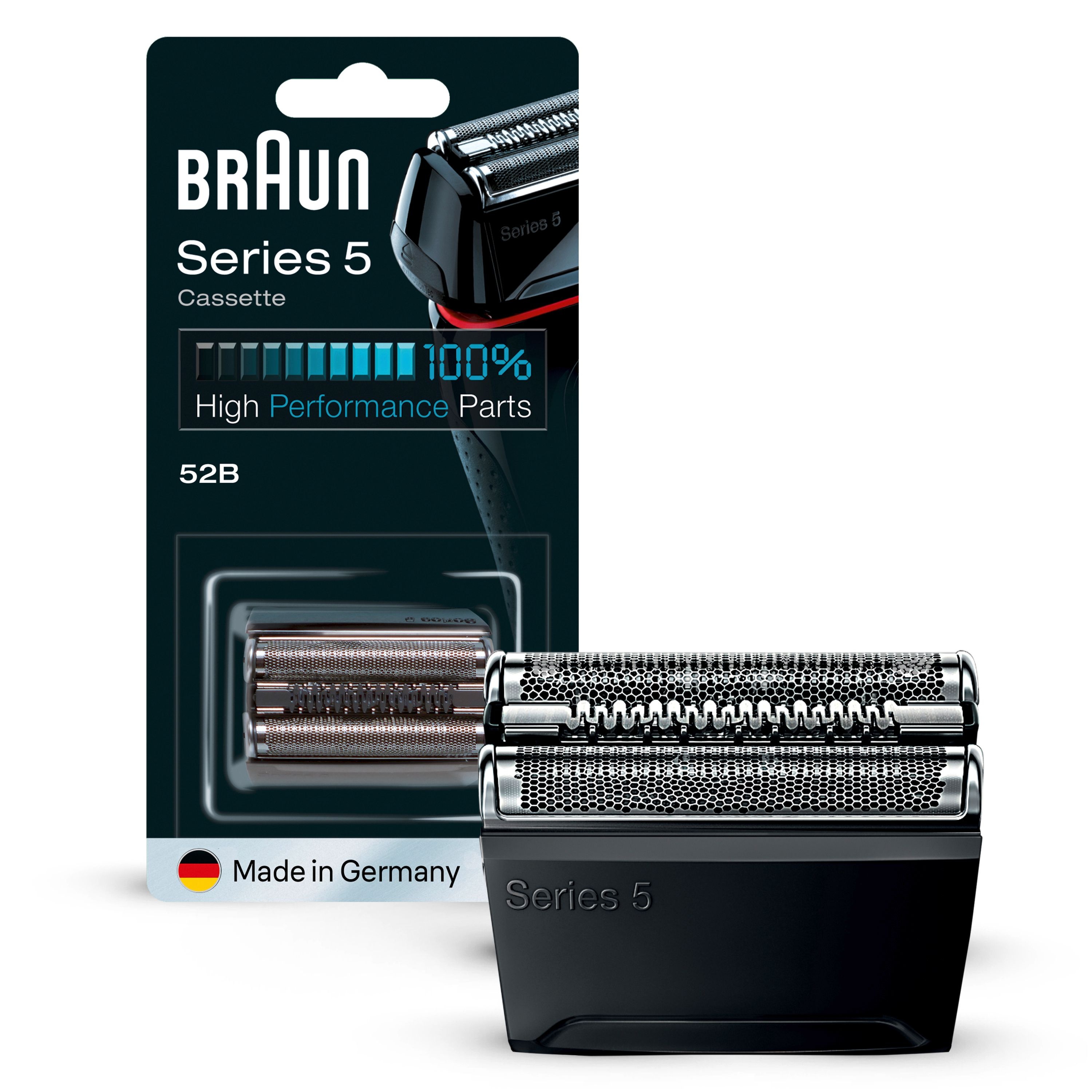 Braun - Ersatzscherkopf 'Series 5 52B Cassette' in Schwarz Sonstige 1 St schwarz Männer