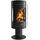 Justus Meva Stahl schwarz/Abdeckplatte Glas