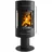 Stahl schwarz/Abdeckplatte Glas