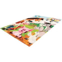 Obsession Kinderteppich »My Juno 472«, rechteckig, 10 mm Höhe, Spielteppich, Motiv Bauernhof-Tiere, Kinderzimmer Obsession green B: 160 cm   1 St.