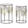 Mauro Ferretti Couchtisch, Schwarz, Gold, Metall, Glas, 38-33x55-50x38-33 cm,