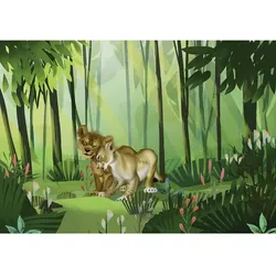 KOMAR Vliestapete »Lion King Love«, bunt, glatt