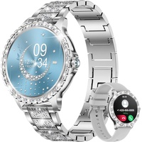 Smartwatch mit Telefonfunktion 1.32' Zoll Voll Touchscreen Fitnessuhr Damen mit SpO2 Herzfrequenz Schlafmonitor, IP67 Wasserdicht Uhr Android iOS