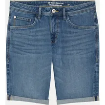 Tom Tailor Herren TTJOSH REGULAR SLIM Jeans Shorts, blau, Uni, Gr. 38