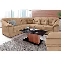 sit&more Ecksofa »Savona L-Form, B: 262 cm« optional Bettfunktion, Federkern, braun