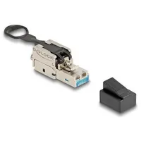 DeLock RJ45 Stecker feldkonfektionierbar Cat.6A mit Push und Pull