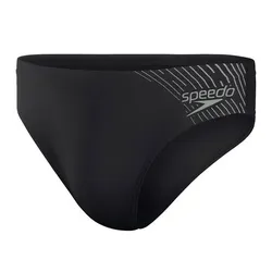 SPEEDO Badehose Mens Medley Logo 7cm Brief, Black / USA Charcoal, 9