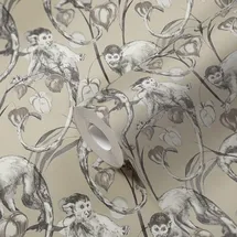 A.S. Création Michalsky 4 Vliestapete Allover mit Affen (Beige/Grau, Tieroptik, 10,05 x 0,53 m)