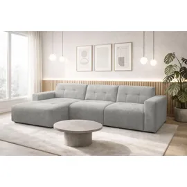ax living Eckcouch Polyester 3-Sitzer Grau