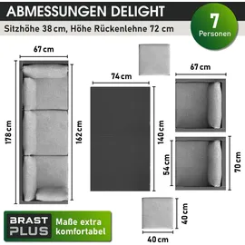 Brast Delight Loungeset schwarz/grau
