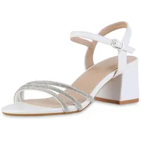 VAN HILL Damen Riemchensandaletten in Weiss