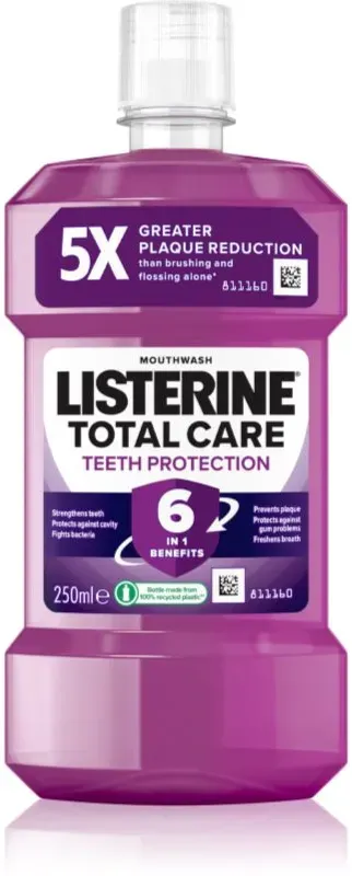 Listerine Total Care Teeth Protection Mundwasser für den vollständigen Schutz der Zähne 6 in 1 Clean Mint 250 ml