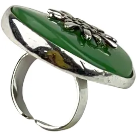 Allgäu Rebell Eva grün Fingerringe, Damen, Messing, Fingerring