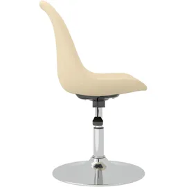 vidaXL Esszimmerstühle 4 Stk. Drehbar Creme Stoff