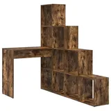 vidaXL Eck-Schreibtisch Geräucherte Eiche 101,5 x 149,5 x 149,5 cm