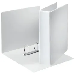 Ringbuch Präsentation, mit Taschen, A4, PP, 2 Ringe, 50 mm, weiß