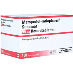 METOPROLOL-ratiopharm Succinat 95 mg Retardtabl. 100 St